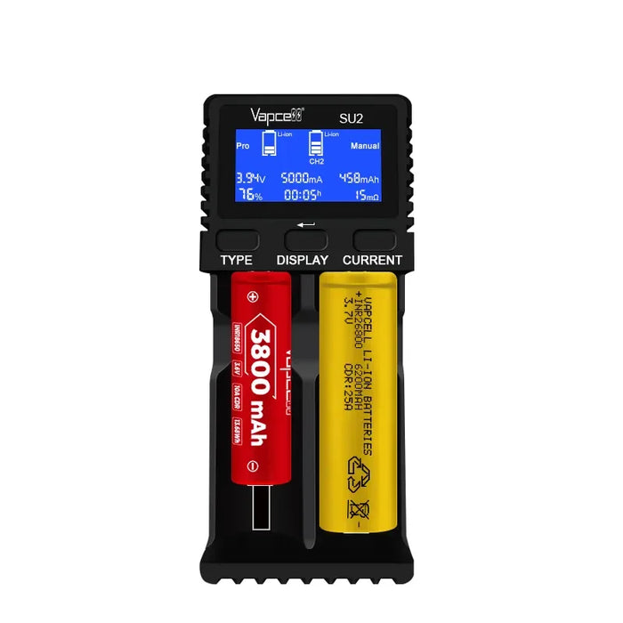 Vapcell SU2 smart oplader med to pladser