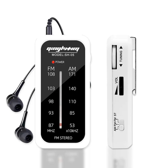 White compact multiband portable radio