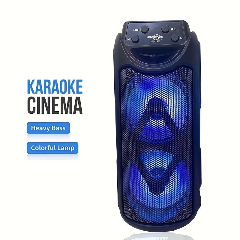 Enceinte sans fil portable d’extérieur avec éclairage LED