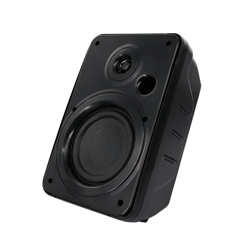 Pair of black 100 W 5-inch bookshelf speakers