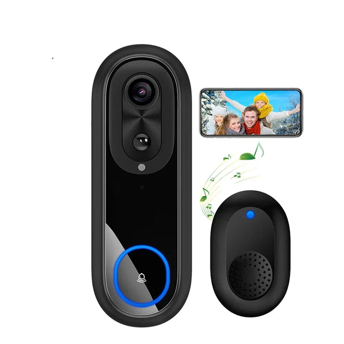 Smart Wi-Fi-dørklokke med kamera, 1080p