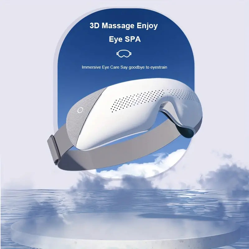 Rechargeable smart eye massager with 1,200 mAh battery