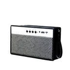 Sort bærbar mini-Bluetooth-højttaler med retrofinish