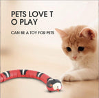 Smart sensor snake toy for cats
