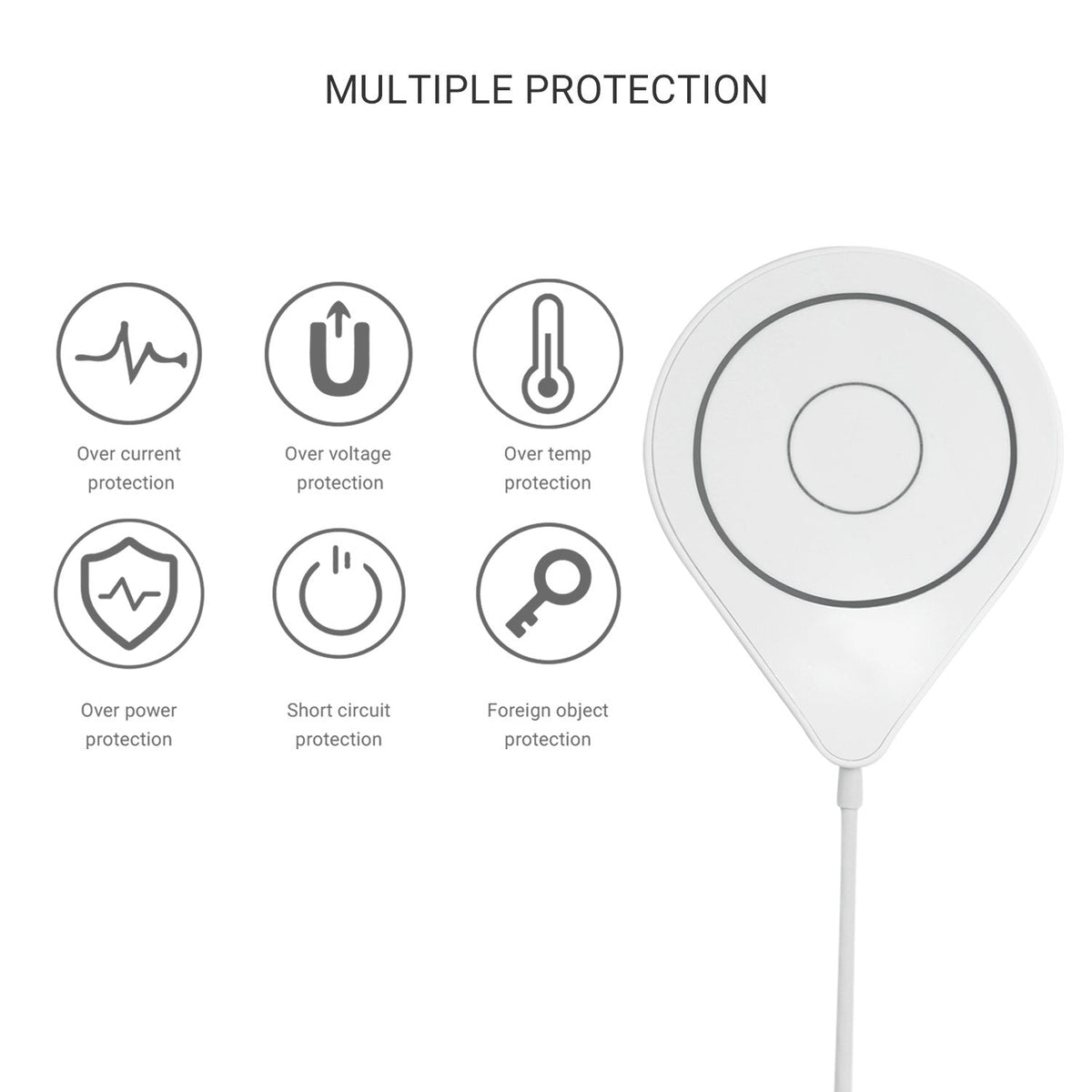 Jabees MAG-C ultra-slim magnetic wireless charger, up to 15 W