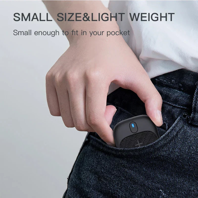 Black water-resistant mini portable Bluetooth speaker