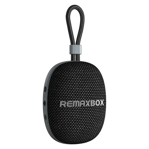 Black water-resistant portable outdoor Bluetooth speaker