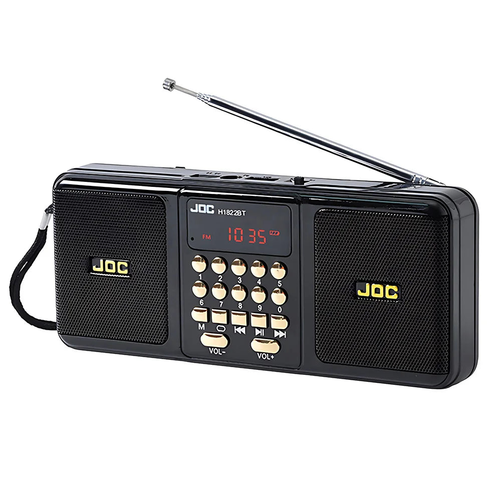 Portable FM Radio Bluetooth Speaker Black-0