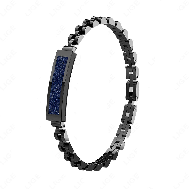 Bracelet de santé connecté avec podomètre, noir