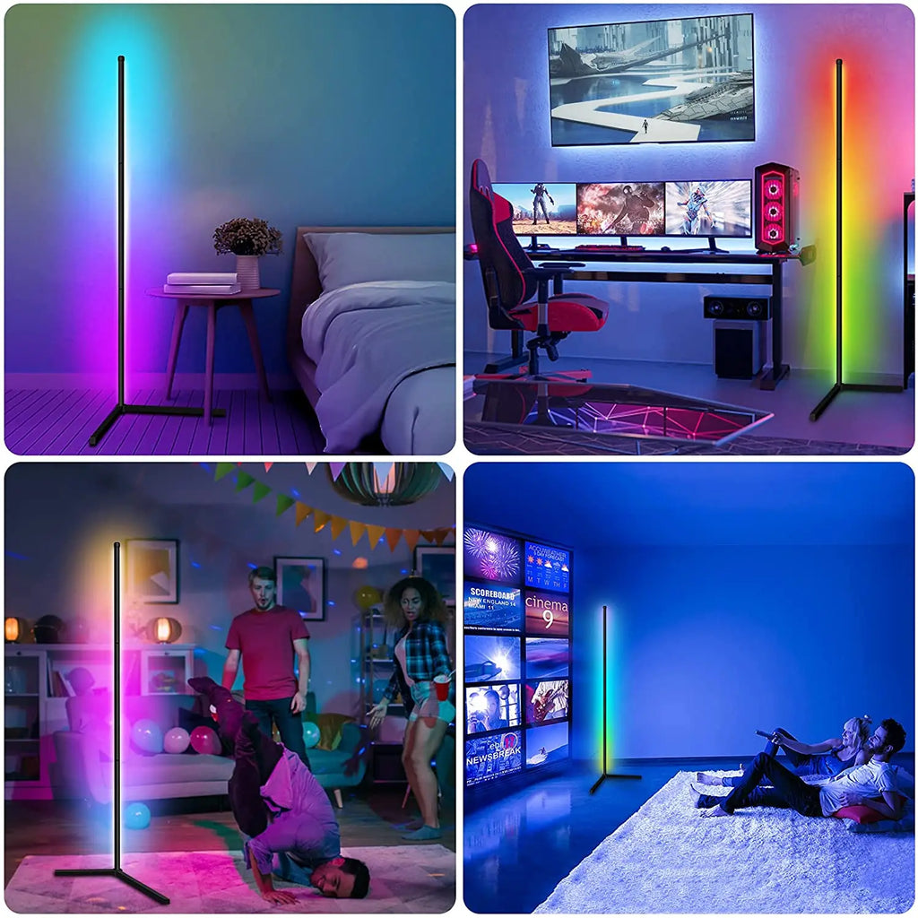 Smart RGB-gulvlampe til hjørner