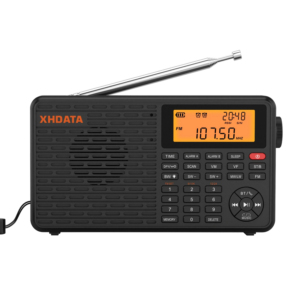 Radio numérique stéréo portable, noire