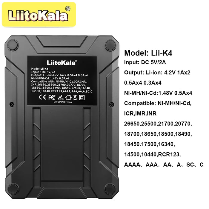 LiitoKala Lii-K4 smart batterioplader