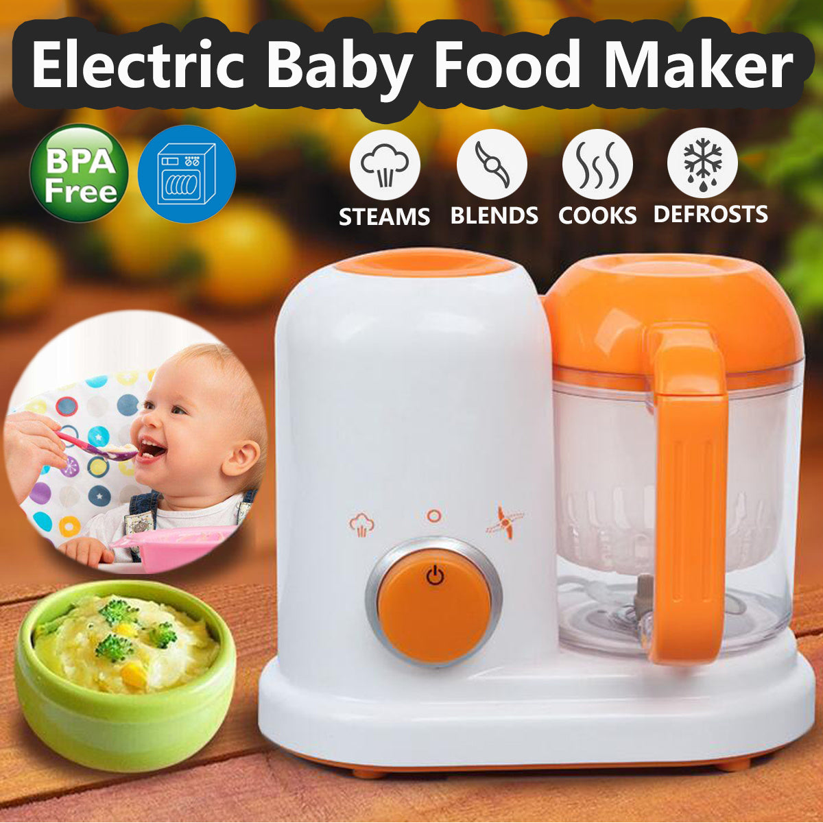 Smart multifunktionel foodprocessor til babymad