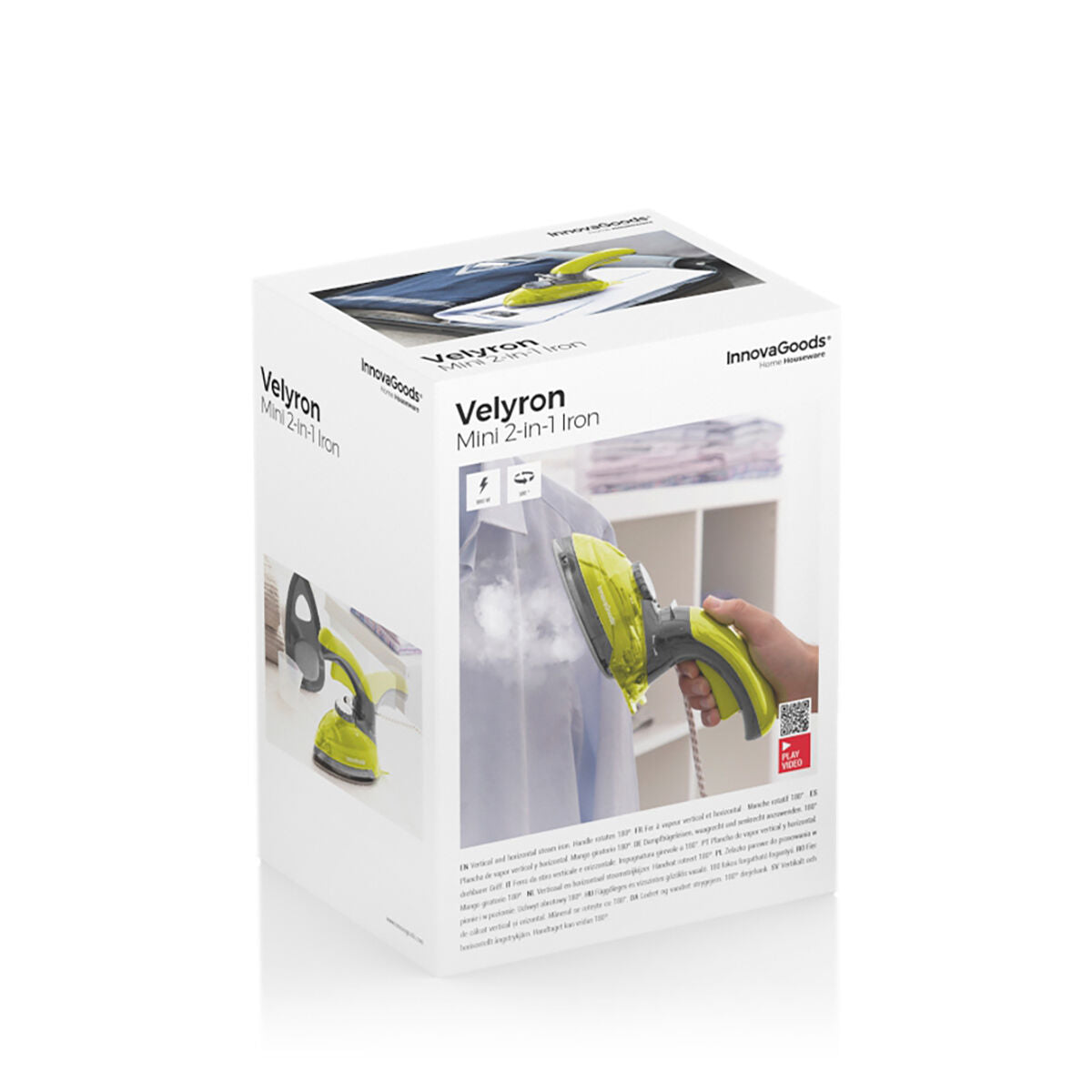 Velyron InnovaGoods 2-i-1 minidampstrygejern 800 W