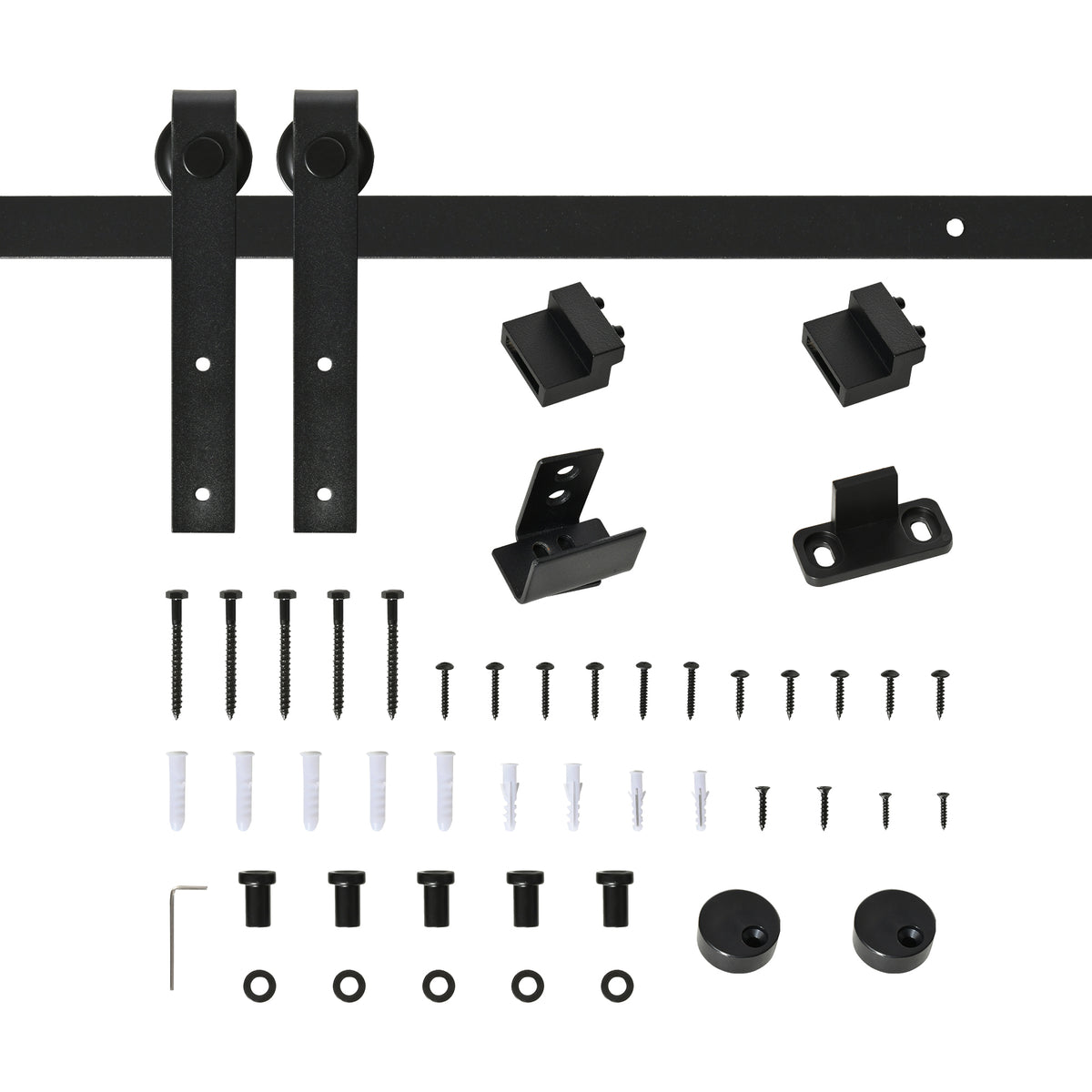 200 cm carbon steel sliding barn door rail