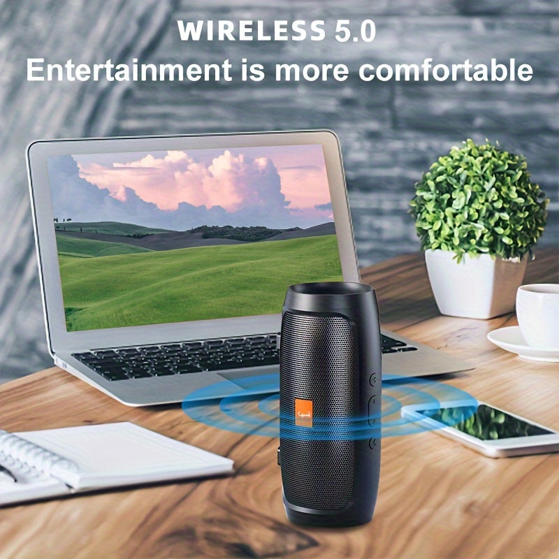 Two-channel outdoor wireless speaker with powerful bass