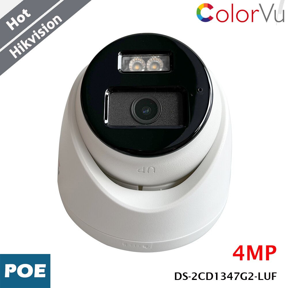 Hikvision ColorVu DS-2CD1347G2-LUF kamera på 4 MP, MD 2.0-registrering, PoE, H.265+