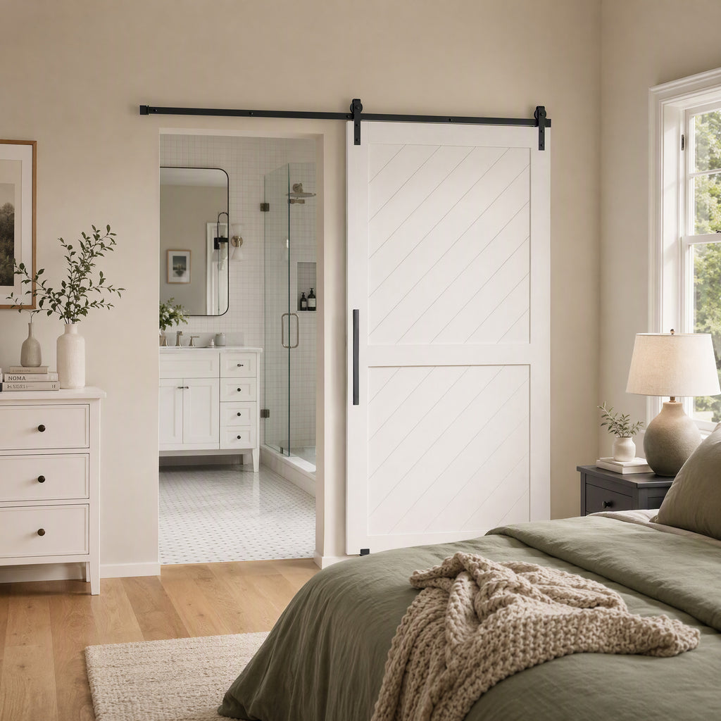 200 cm carbon steel sliding barn door rail