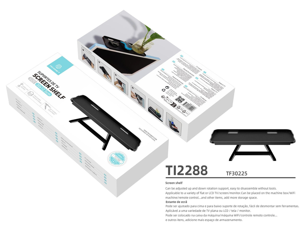 Sort Techancy TI2288 holder til skærm, PC og fjernsyn