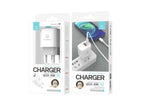 White Techancy TA2801 20 W charger with PD and QC 3.0 fast charging