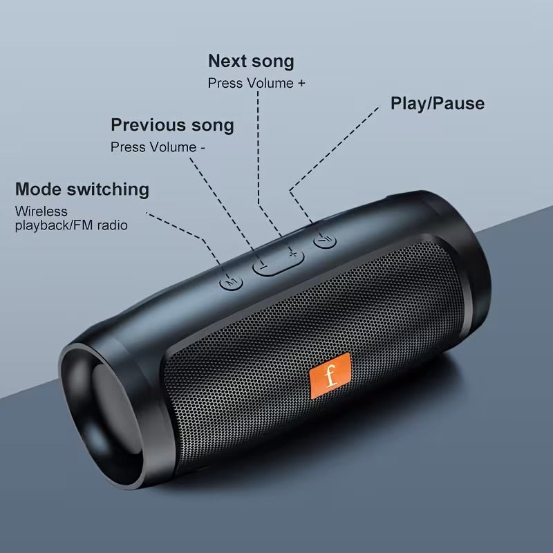 Trådløs højttaler med dobbelt subwoofer til hjem eller bil