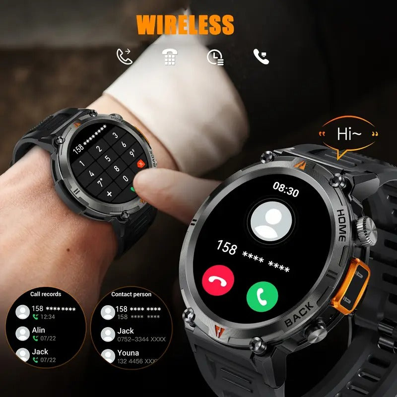 Smartwatch with touchscreen and torch