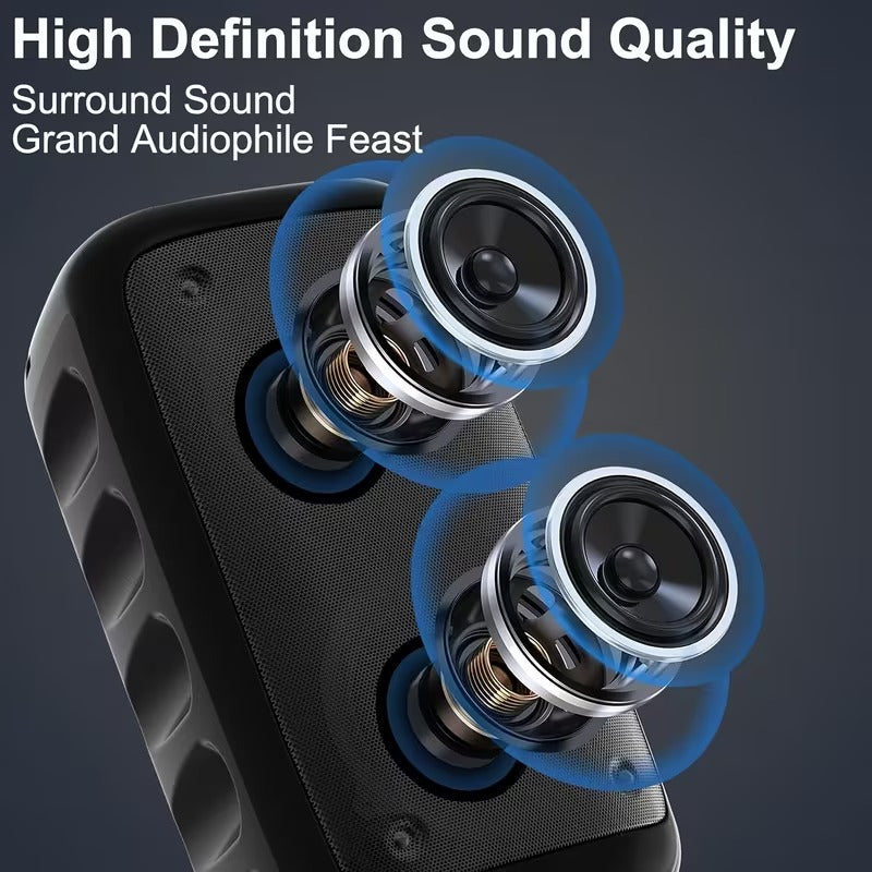 Grande enceinte sans fil aux basses profondes