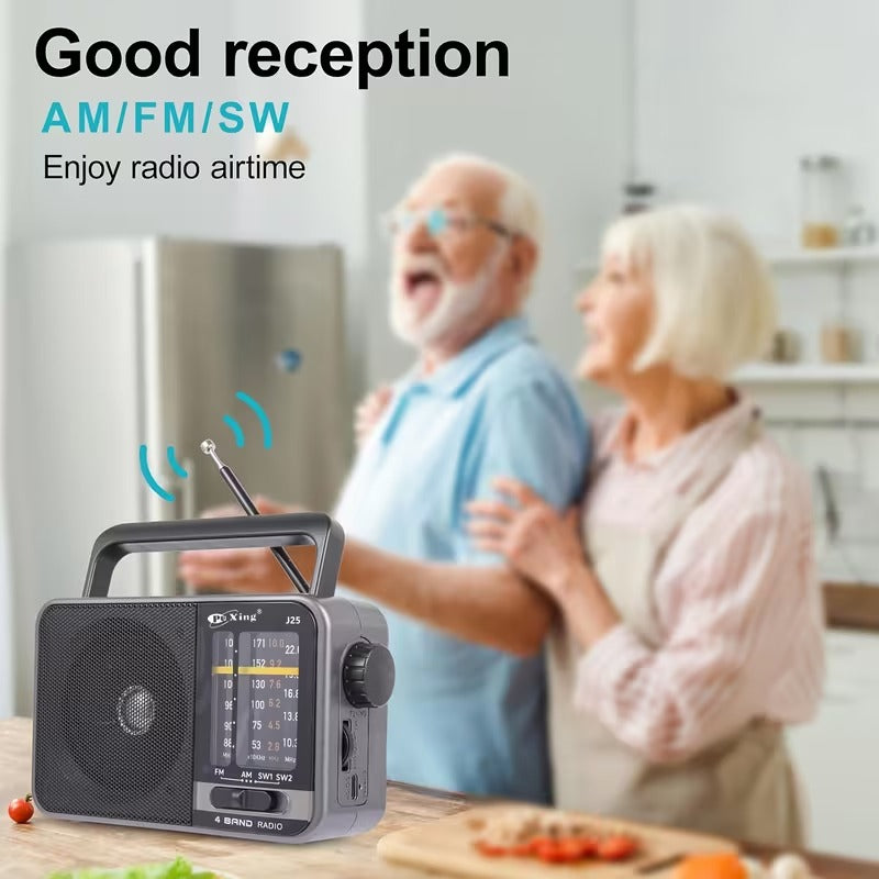 AM/FM-transistorradio med USB-opladning