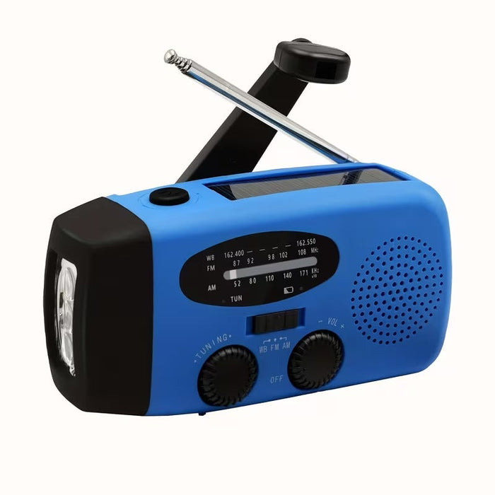 Emergency radio with torch and power bank