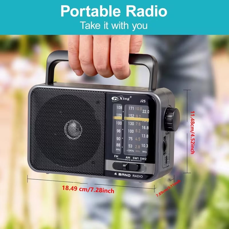 AM/FM-transistorradio med USB-opladning